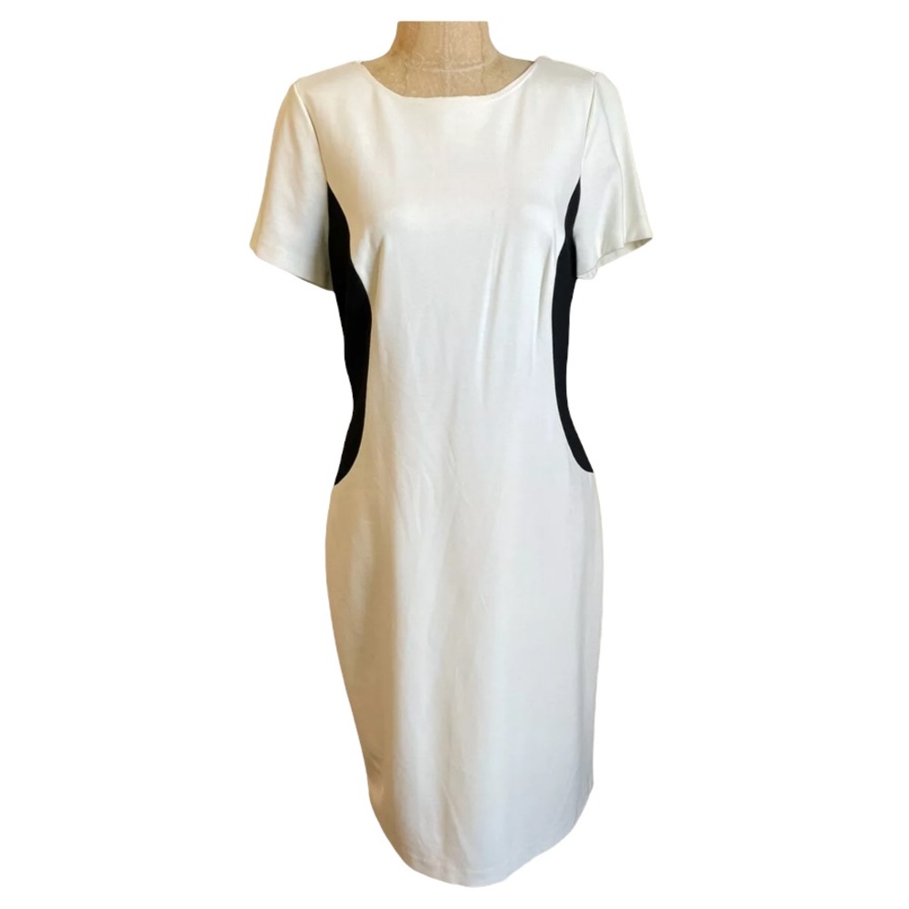 NWT Talbots Sheath Off White And Black Dress size 8